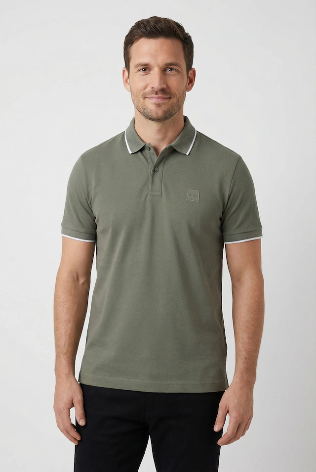 BOSS ORANGE Poloshirt »Passertip« mit BOSS Logo-Badge
