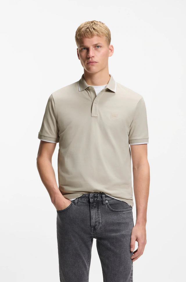 BOSS ORANGE Poloshirt »Passertip« mit BOSS Logo-Badge