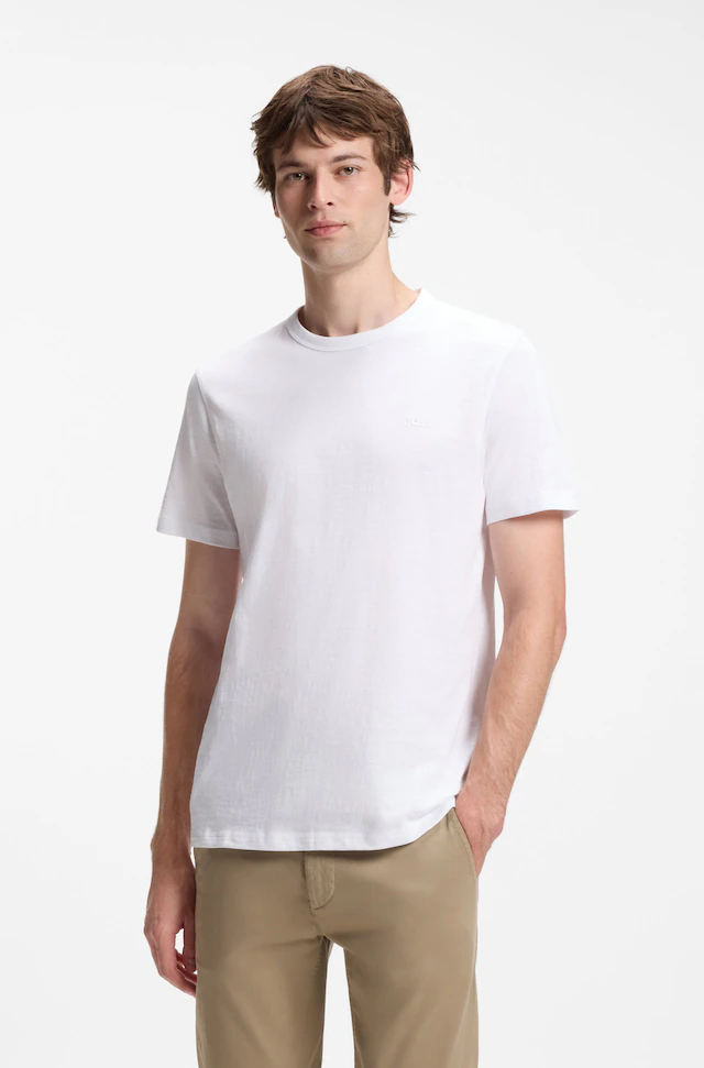 BOSS ORANGE T-Shirt »Tegood Regular Fit« 100% Baumwolle Logo on Chest Rundhals