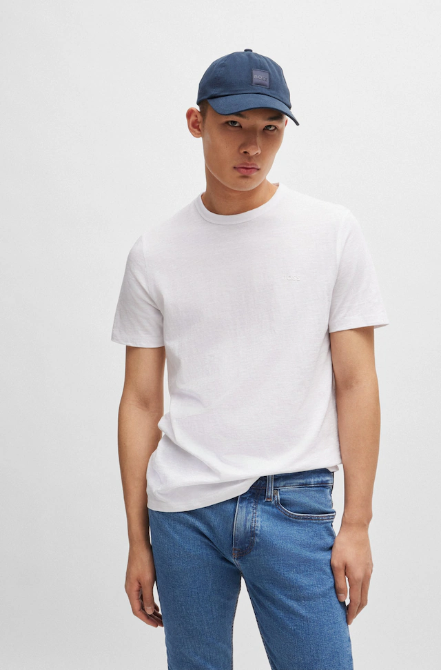 BOSS ORANGE T-Shirt »Tegood Regular Fit« 100% Baumwolle Logo on Chest Rundhals