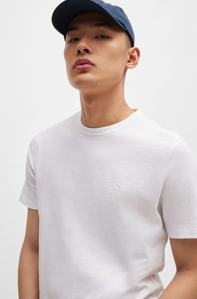 BOSS ORANGE T-Shirt »Tegood Regular Fit« 100% Baumwolle Logo on Chest Rundhals