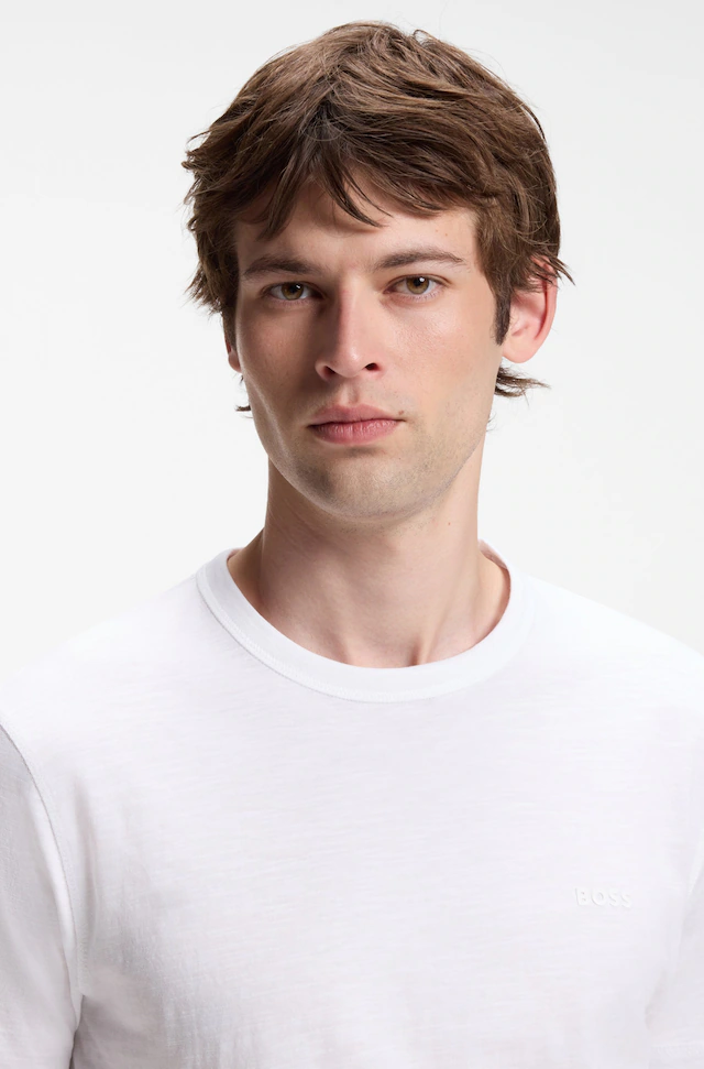 BOSS ORANGE T-Shirt »Tegood Regular Fit« 100% Baumwolle Logo on Chest Rundhals