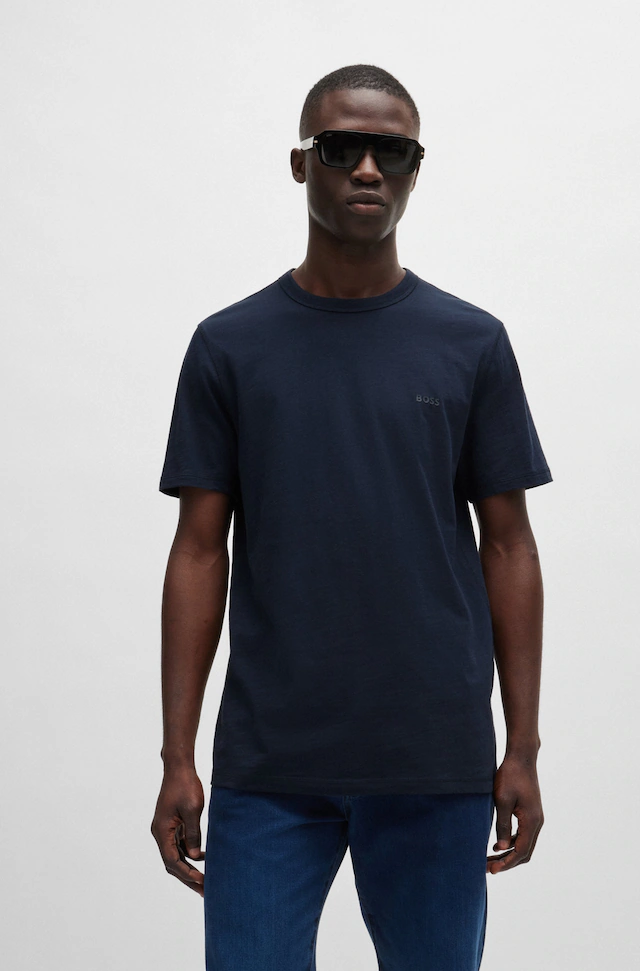 BOSS ORANGE T-Shirt »Tegood Regular Fit« 100% Baumwolle Logo on Chest Rundhals