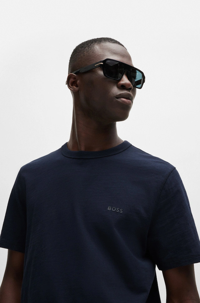 BOSS ORANGE T-Shirt »Tegood Regular Fit« 100% Baumwolle Logo on Chest Rundhals