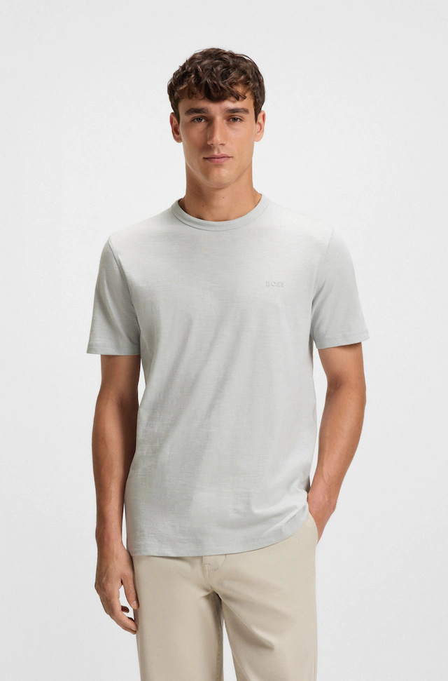 BOSS ORANGE T-Shirt »Tegood Regular Fit« 100% Baumwolle Logo on Chest Rundhals