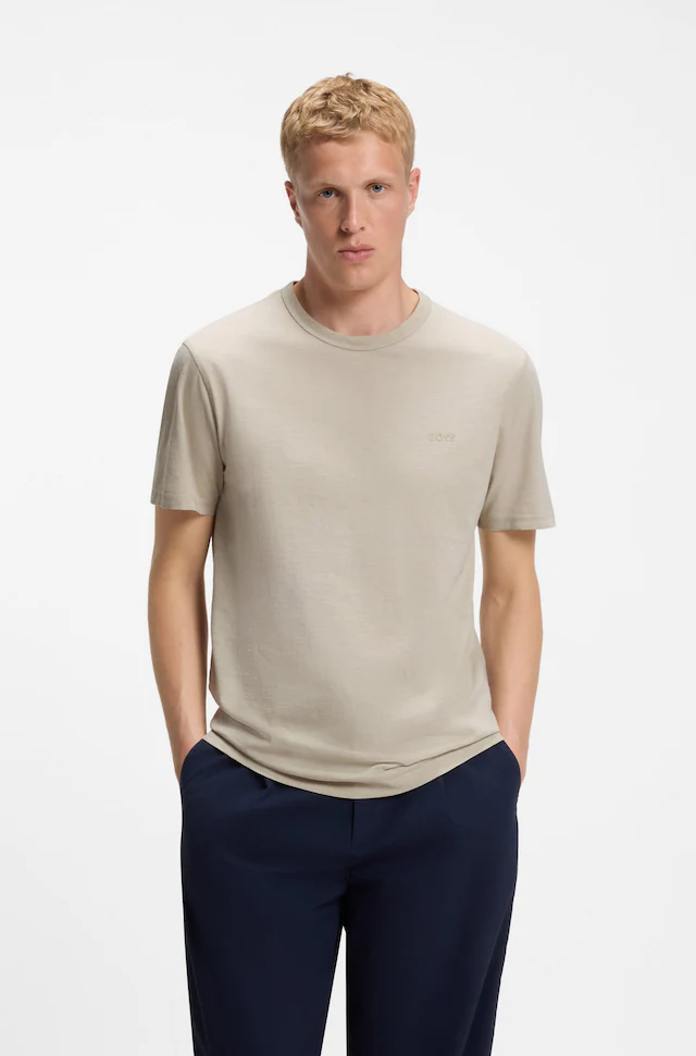 BOSS ORANGE T-Shirt »Tegood Regular Fit« 100% Baumwolle Logo on Chest Rundhals