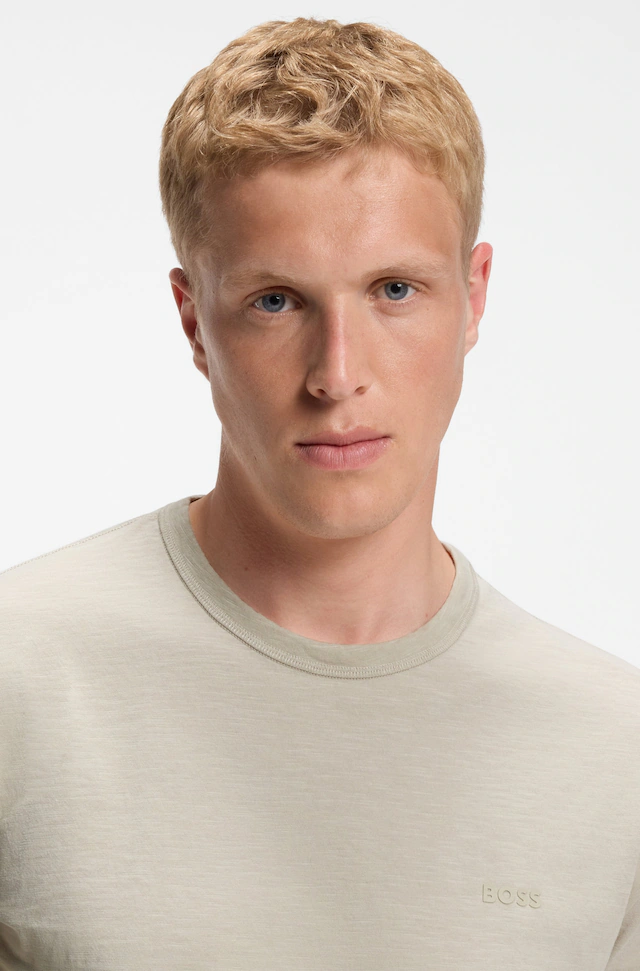BOSS ORANGE T-Shirt »Tegood Regular Fit« 100% Baumwolle Logo on Chest Rundhals