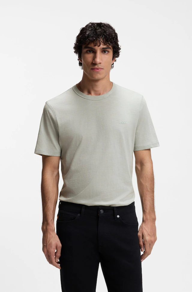 BOSS ORANGE T-Shirt »Tegood Regular Fit« 100% Baumwolle Logo on Chest Rundhals