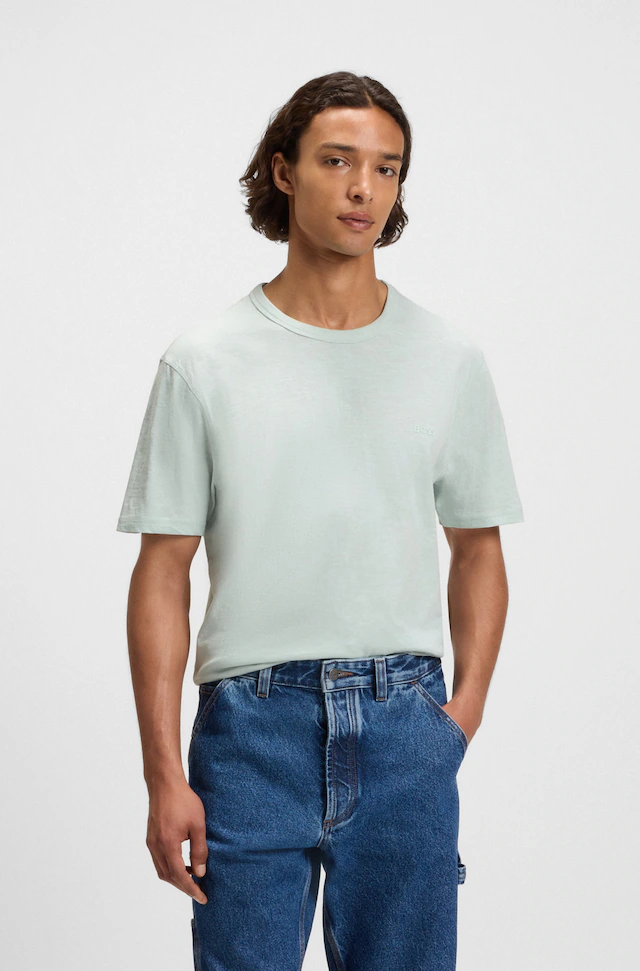 BOSS ORANGE T-Shirt »Tegood Regular Fit« 100% Baumwolle Logo on Chest Rundhals