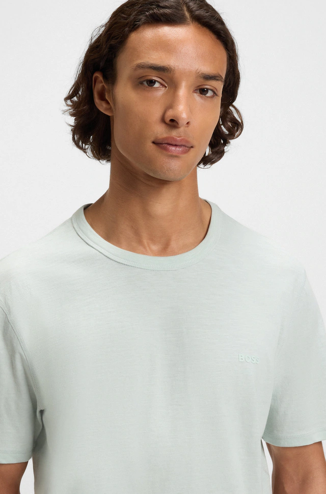 BOSS ORANGE T-Shirt »Tegood Regular Fit« 100% Baumwolle Logo on Chest Rundhals