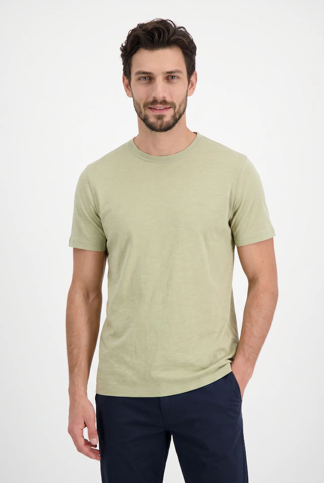 BOSS ORANGE T-Shirt »Tegood Regular Fit« 100% Baumwolle Logo on Chest Rundhals