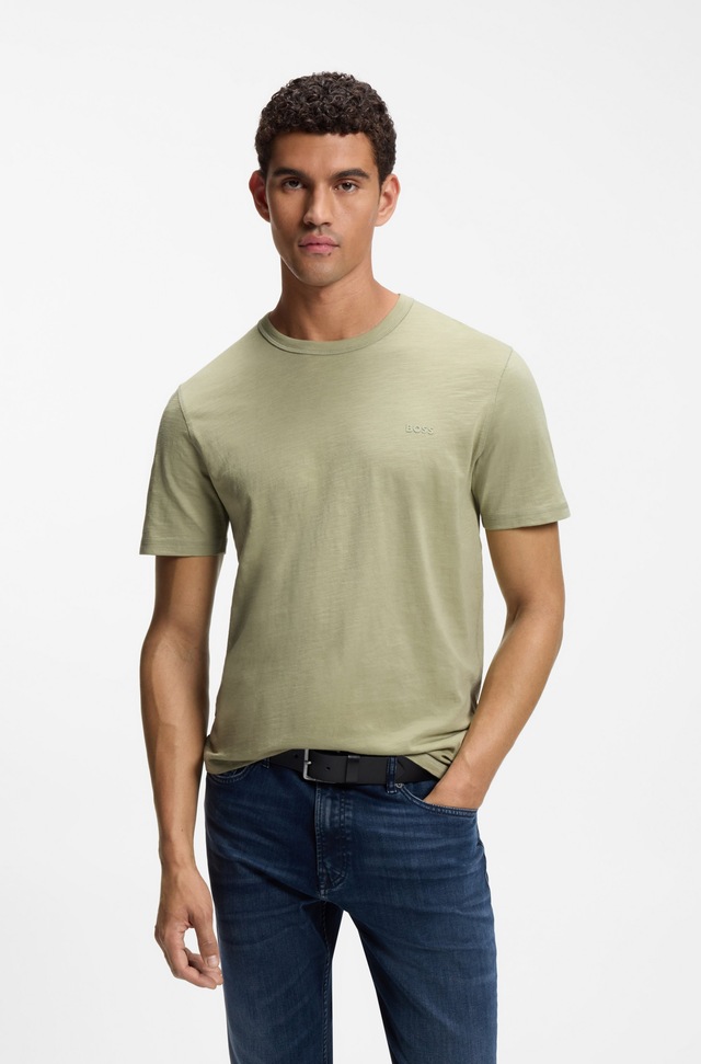 BOSS ORANGE T-Shirt »Tegood Regular Fit« 100% Baumwolle Logo on Chest Rundhals