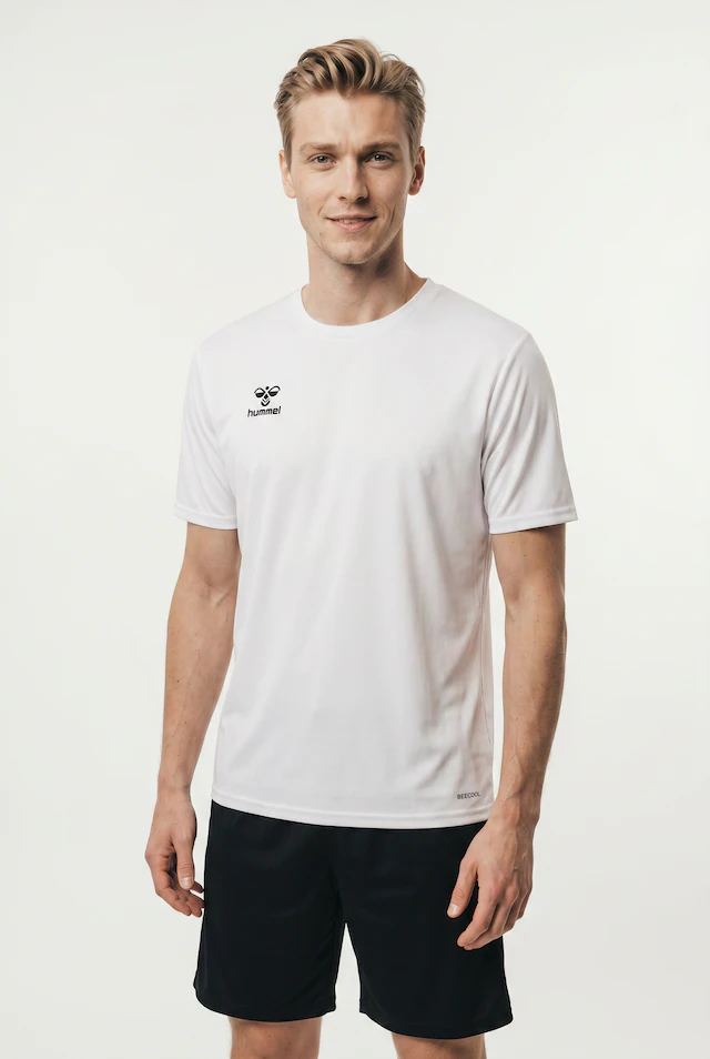 hummel Trainingsshirt »HMLESSENTIAL JERSEY S/S« Kurzarm-Design, mit Rundhalsausschnitt, in Trikot-Qualität
