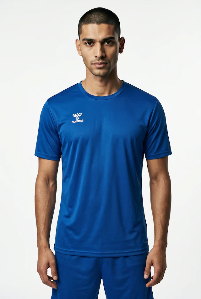 hummel Trainingsshirt »HMLESSENTIAL JERSEY S/S« Kurzarm-Design, mit Rundhalsausschnitt, in Trikot-Qualität