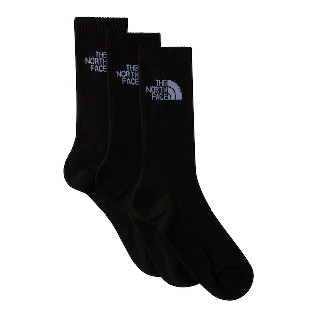 The North Face Sportsocken »MULTI SPORT CUSH CREW SOCK 3P« 3 Paar tlg. gezielte Belüftungszonen, 3er-Pack, unifarbenes Design