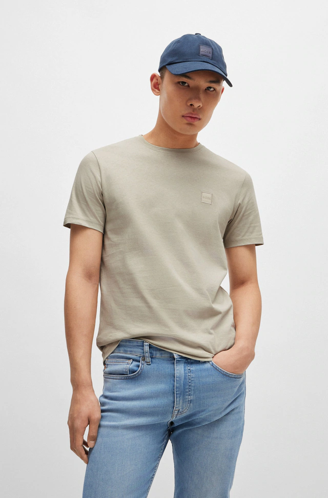 BOSS ORANGE T-Shirt »Tales Regular Fit« 100% Baumwolle BOSS Logo Patch Rundhals