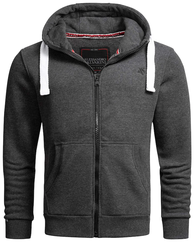 Alessandro Salvarini Sweatjacke »ASVinzent« warmer Hoodie