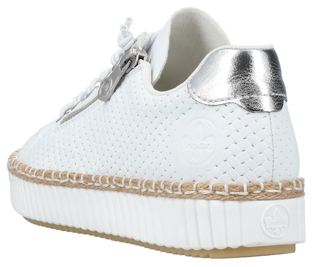 Rieker Sneaker mit modischer Ziernaht, Freizeitschuh, Halbschuh, Schnürschuh