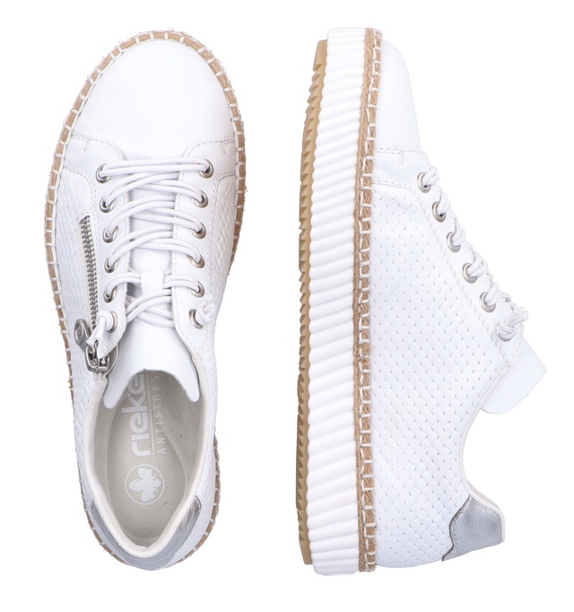 Rieker Sneaker mit modischer Ziernaht, Freizeitschuh, Halbschuh, Schnürschuh