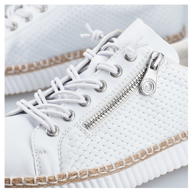 Rieker Sneaker mit modischer Ziernaht, Freizeitschuh, Halbschuh, Schnürschuh
