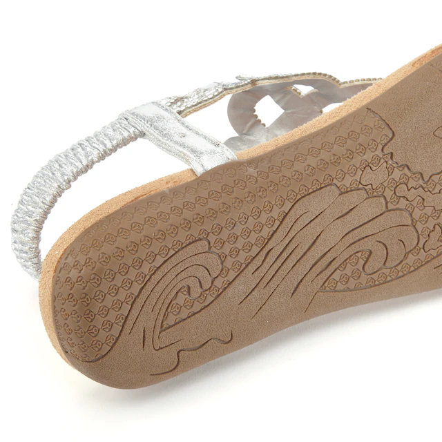 Vivance Sandale »Sommerschuh, offener Schuh, Sandalette,« mit elastischen Riemen & eleganten Glitzersteinen VEGAN