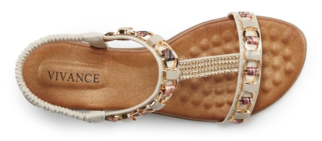 Vivance Sandalette »Sommerschuh, offener Schuh, Sandale, Keilsandalette,« mit elastischen Riemchen und Keilabsatz