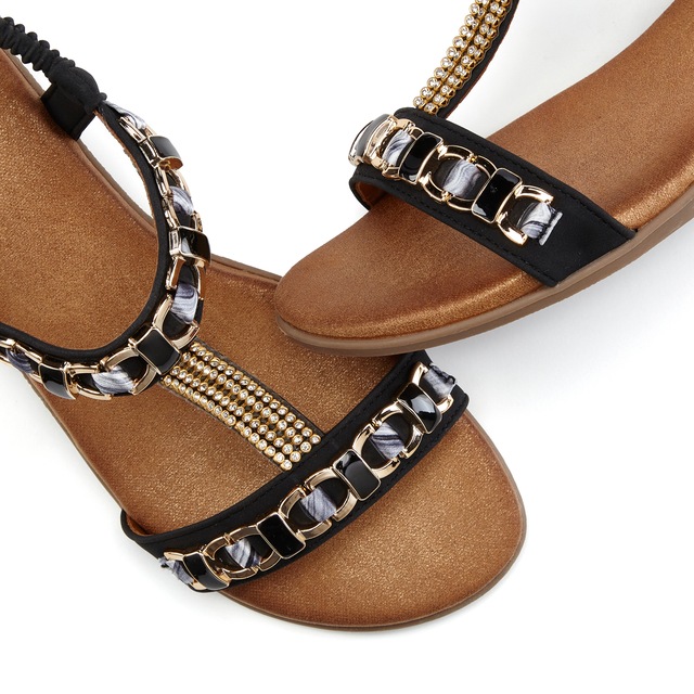 Vivance Sandalette »Sommerschuh, offener Schuh, Sandale, Keilsandalette,« mit elastischen Riemchen und Keilabsatz