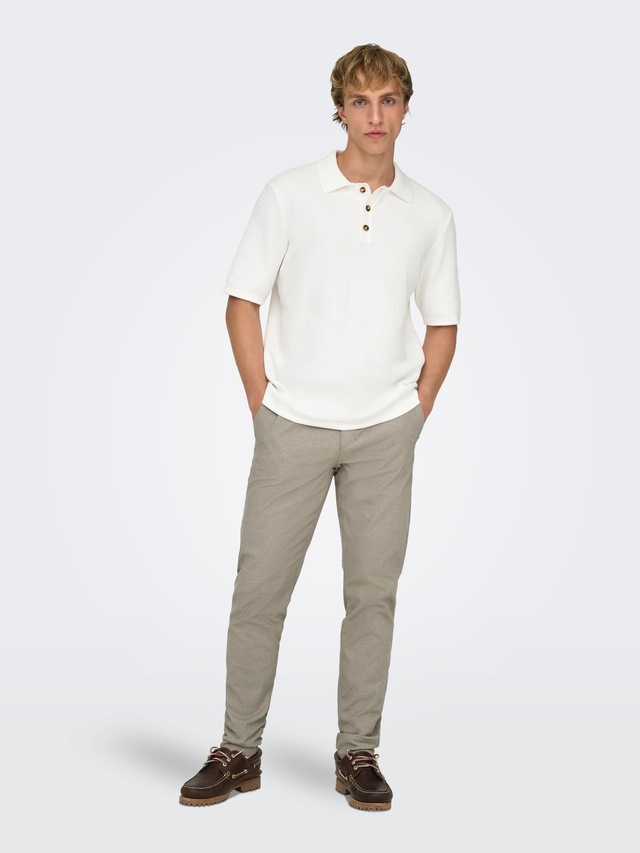 ONLY & SONS »ONSMARK PETE SLIM DOBBY 0058 PANT NOOS«