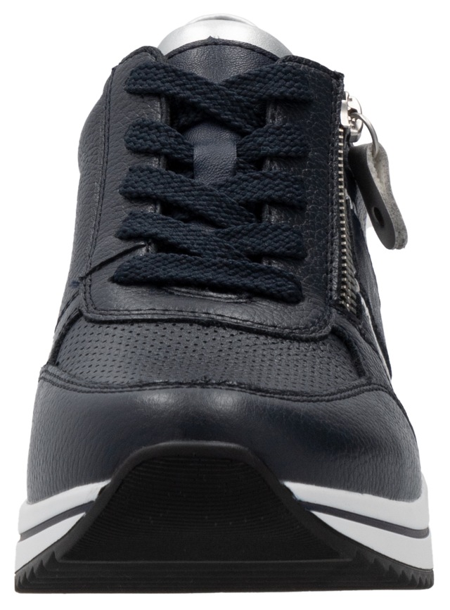 Remonte Keilsneaker , Freizeitschuh, Halbschuh, Schnürschuh mit Metallic-Kontrastbesätzen