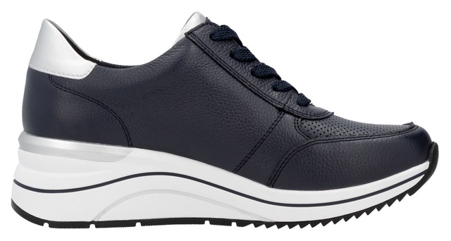 Remonte Keilsneaker , Freizeitschuh, Halbschuh, Schnürschuh mit Metallic-Kontrastbesätzen