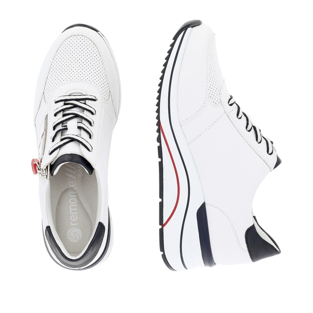 Remonte Keilsneaker , Freizeitschuh, Halbschuh, Schnürschuh mit Metallic-Kontrastbesätzen
