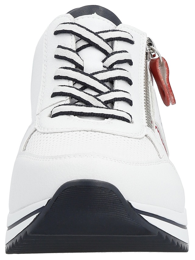 Remonte Keilsneaker , Freizeitschuh, Halbschuh, Schnürschuh mit Metallic-Kontrastbesätzen