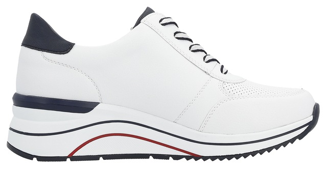 Remonte Keilsneaker , Freizeitschuh, Halbschuh, Schnürschuh mit Metallic-Kontrastbesätzen