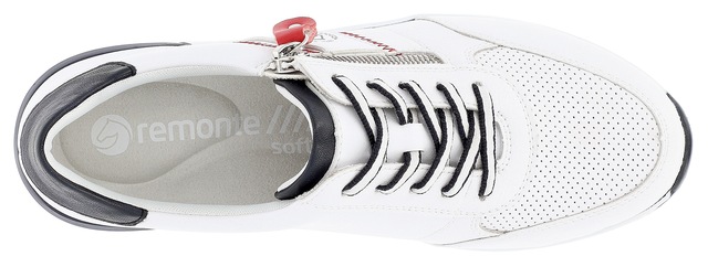 Remonte Keilsneaker , Freizeitschuh, Halbschuh, Schnürschuh mit Metallic-Kontrastbesätzen