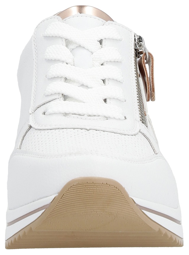 Remonte Keilsneaker , Freizeitschuh, Halbschuh, Schnürschuh mit Metallic-Kontrastbesätzen