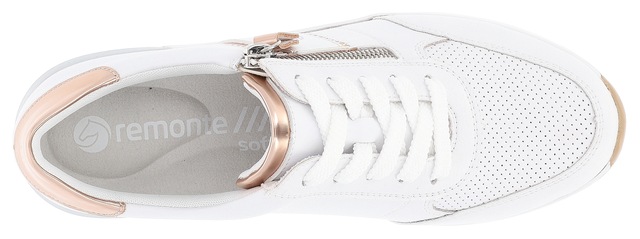 Remonte Keilsneaker , Freizeitschuh, Halbschuh, Schnürschuh mit Metallic-Kontrastbesätzen