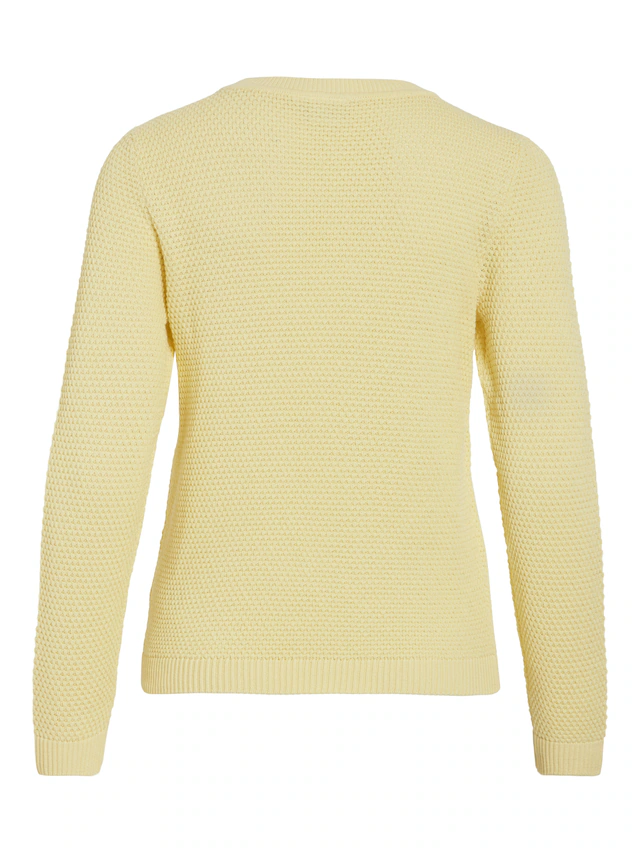 Vila Rundhalspullover »VIDALO O-NECK L/S KNIT TOP- NOOS« Baumwolle, regular fit