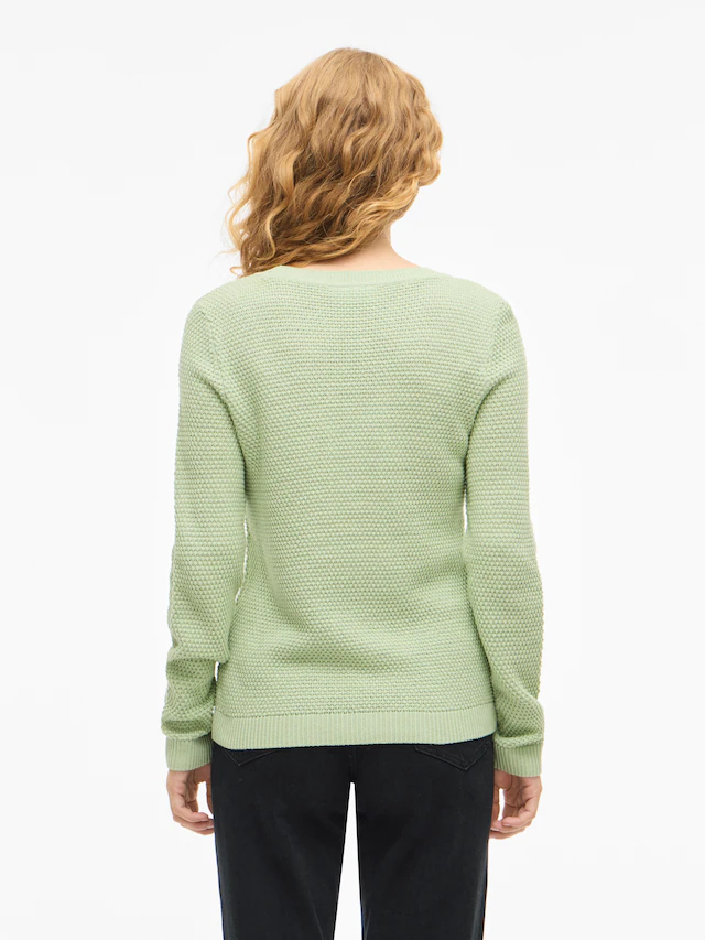 Vila Rundhalspullover »VIDALO O-NECK L/S KNIT TOP- NOOS« Baumwolle, regular fit