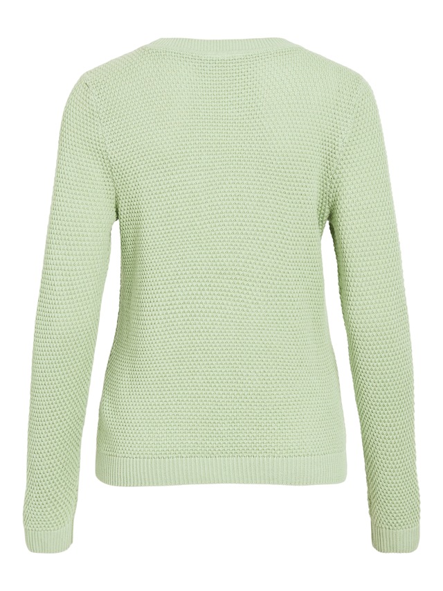 Vila Rundhalspullover »VIDALO O-NECK L/S KNIT TOP- NOOS« Baumwolle, regular fit