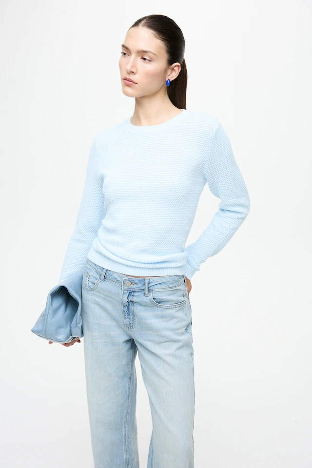 Vila Rundhalspullover »VIDALO O-NECK L/S KNIT TOP- NOOS« Baumwolle, regular fit