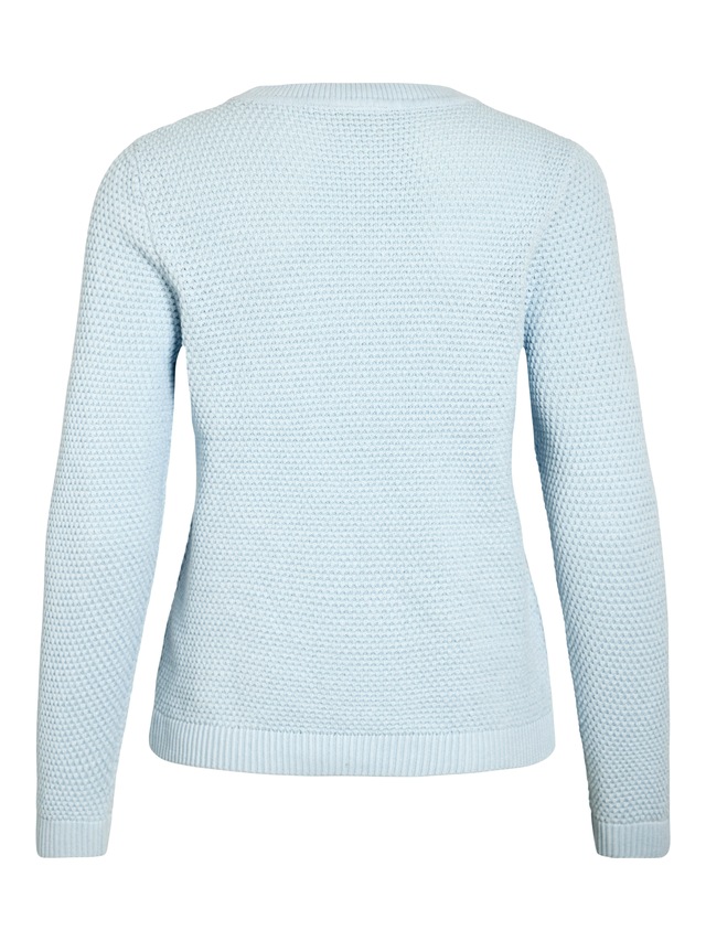 Vila Rundhalspullover »VIDALO O-NECK L/S KNIT TOP- NOOS« Baumwolle, regular fit