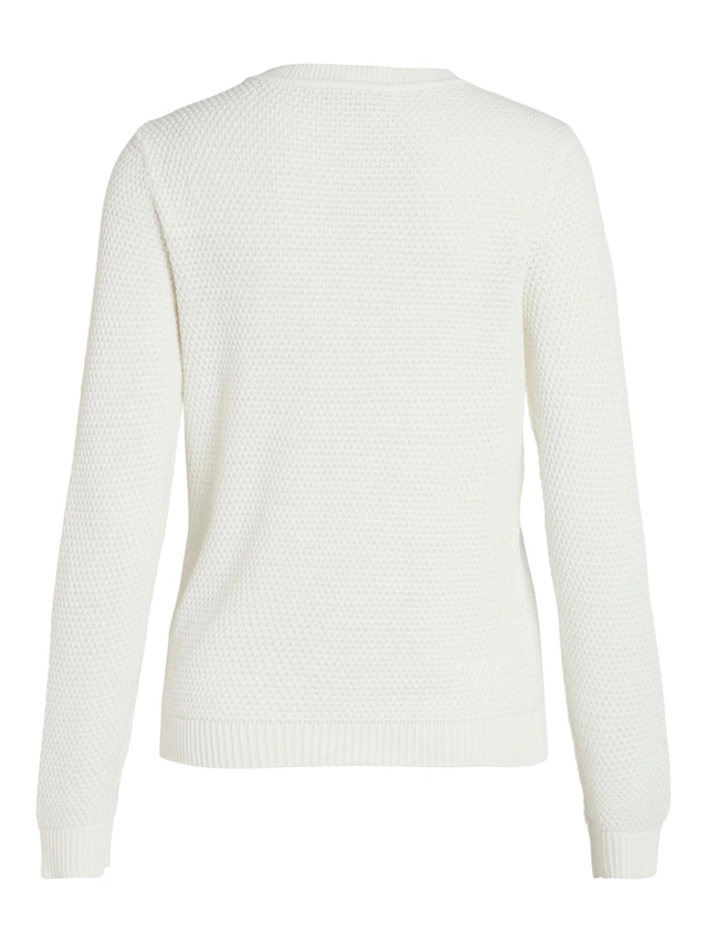 Vila Rundhalspullover »VIDALO O-NECK L/S KNIT TOP- NOOS« Baumwolle, regular fit
