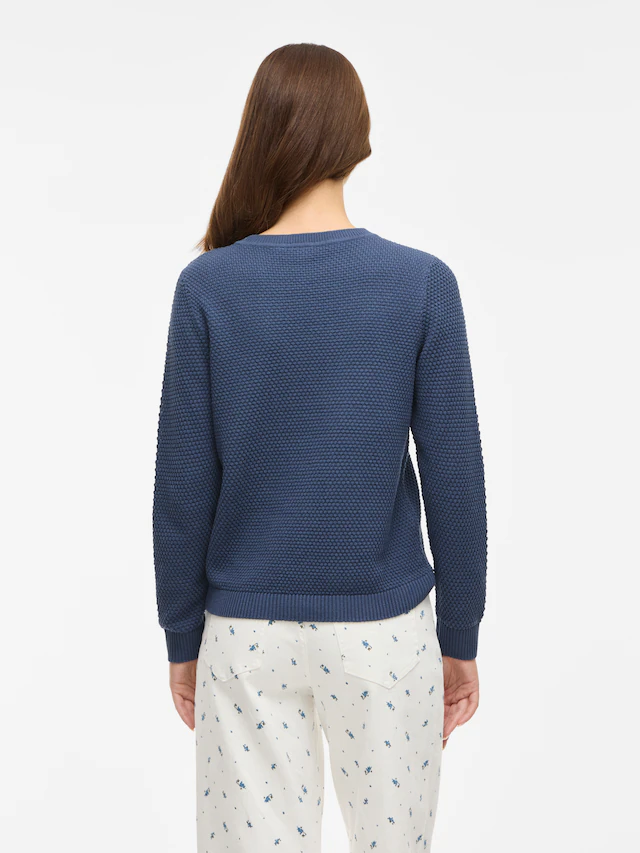 Vila Rundhalspullover »VIDALO O-NECK L/S KNIT TOP- NOOS« Baumwolle, regular fit