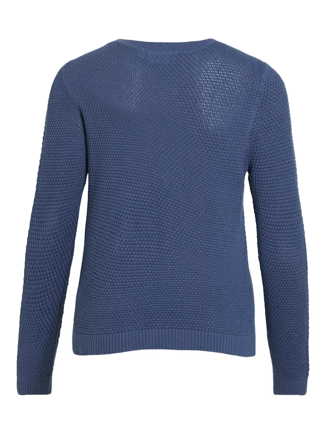 Vila Rundhalspullover »VIDALO O-NECK L/S KNIT TOP- NOOS« Baumwolle, regular fit