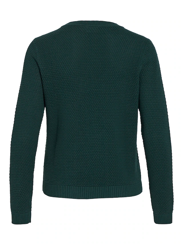 Vila Rundhalspullover »VIDALO O-NECK L/S KNIT TOP- NOOS« Baumwolle, regular fit