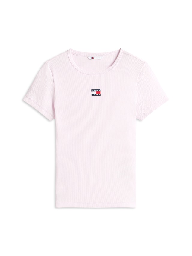 Tommy Jeans Kurzarmshirt »TJW SLIM BADGE RIB TEE« mit gerippter Struktur