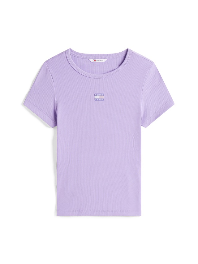 Tommy Jeans Kurzarmshirt »TJW SLIM BADGE RIB TEE« mit gerippter Struktur