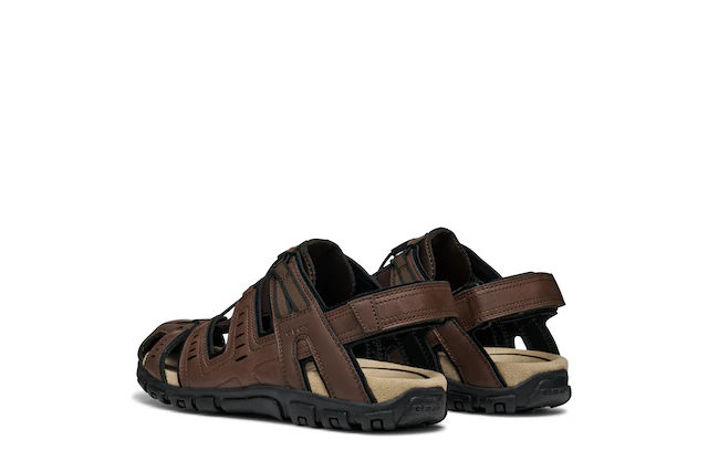 Geox Sandale »UOMO SANDAL STRADA C« , Sommerschuh, Klettschuh, Outdoorsandale, mit Lederfußbett