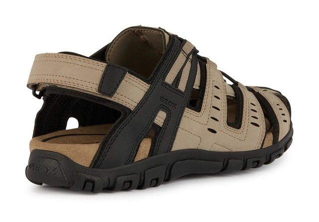 Geox Sandale »UOMO SANDAL STRADA C« , Sommerschuh, Klettschuh, Outdoorsandale, mit Lederfußbett