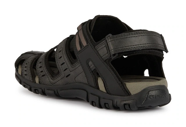 Geox Sandale »UOMO SANDAL STRADA C« , Sommerschuh, Klettschuh, Outdoorsandale, mit Lederfußbett